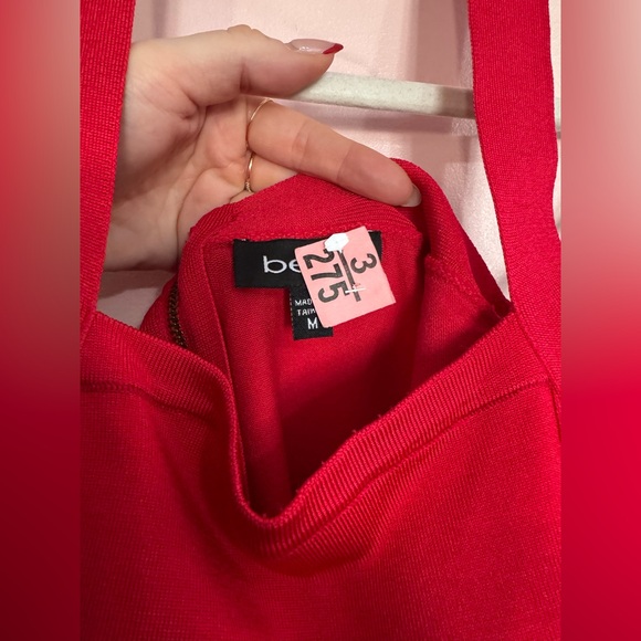 bebe Red Backless Dress - Picture 4 of 12
